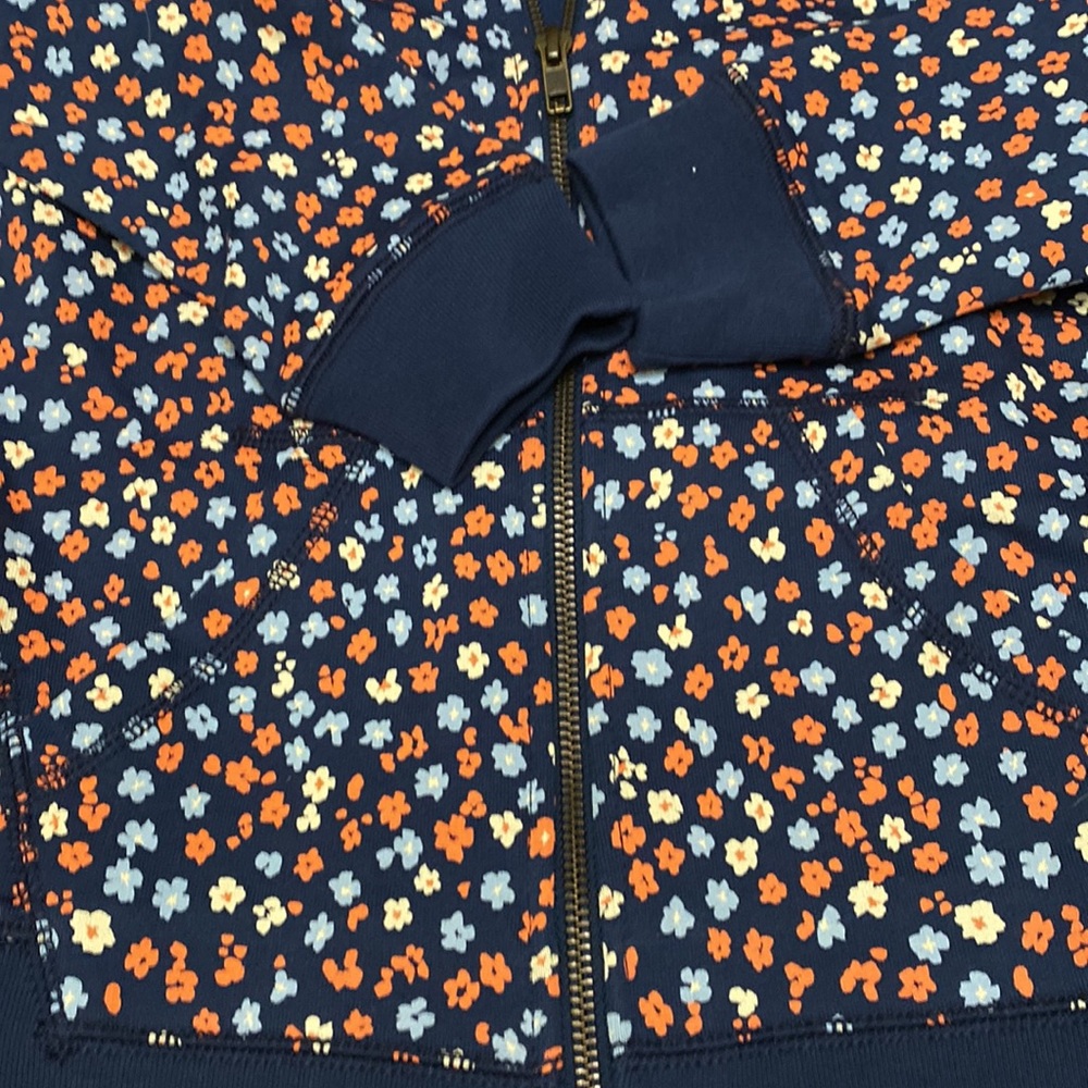 Tea Collection Blue and Peach Floral Sweatshirt - Picture 5 of 7